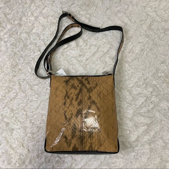 🆕 Lodis Alexandria Paola Messenger Crossbody Snakeskin Print Bag - Picture 4 of 15